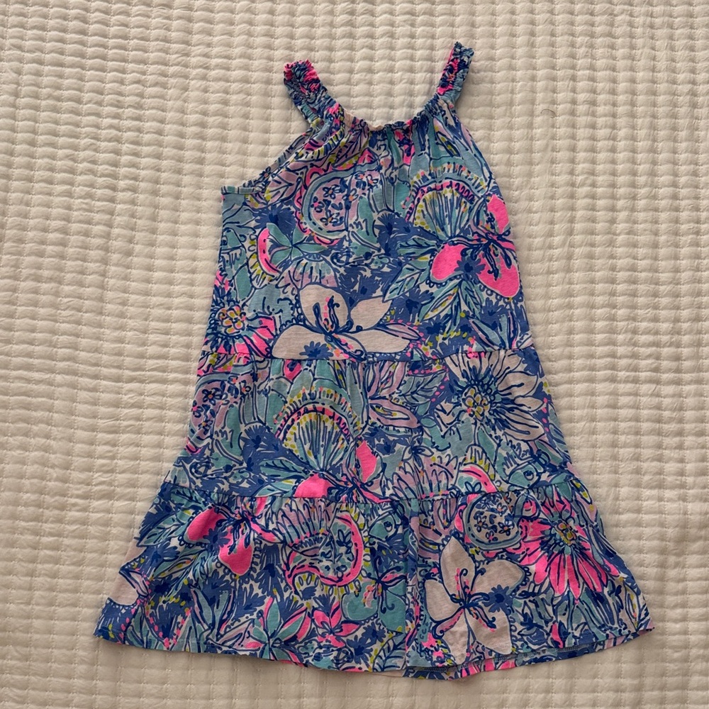 Lilly Pulitzer Kids Floral Dress - Blue and Pink